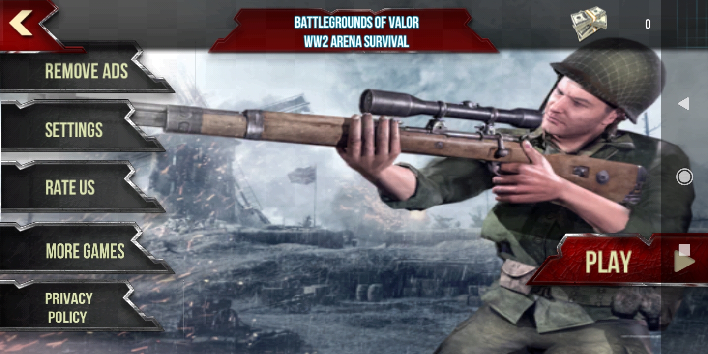 [Game Android] Battlegrounds of Valor: WW2 Arena Survival