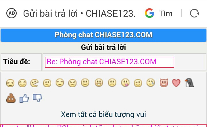 Phòng Chat CHIASE123.COM