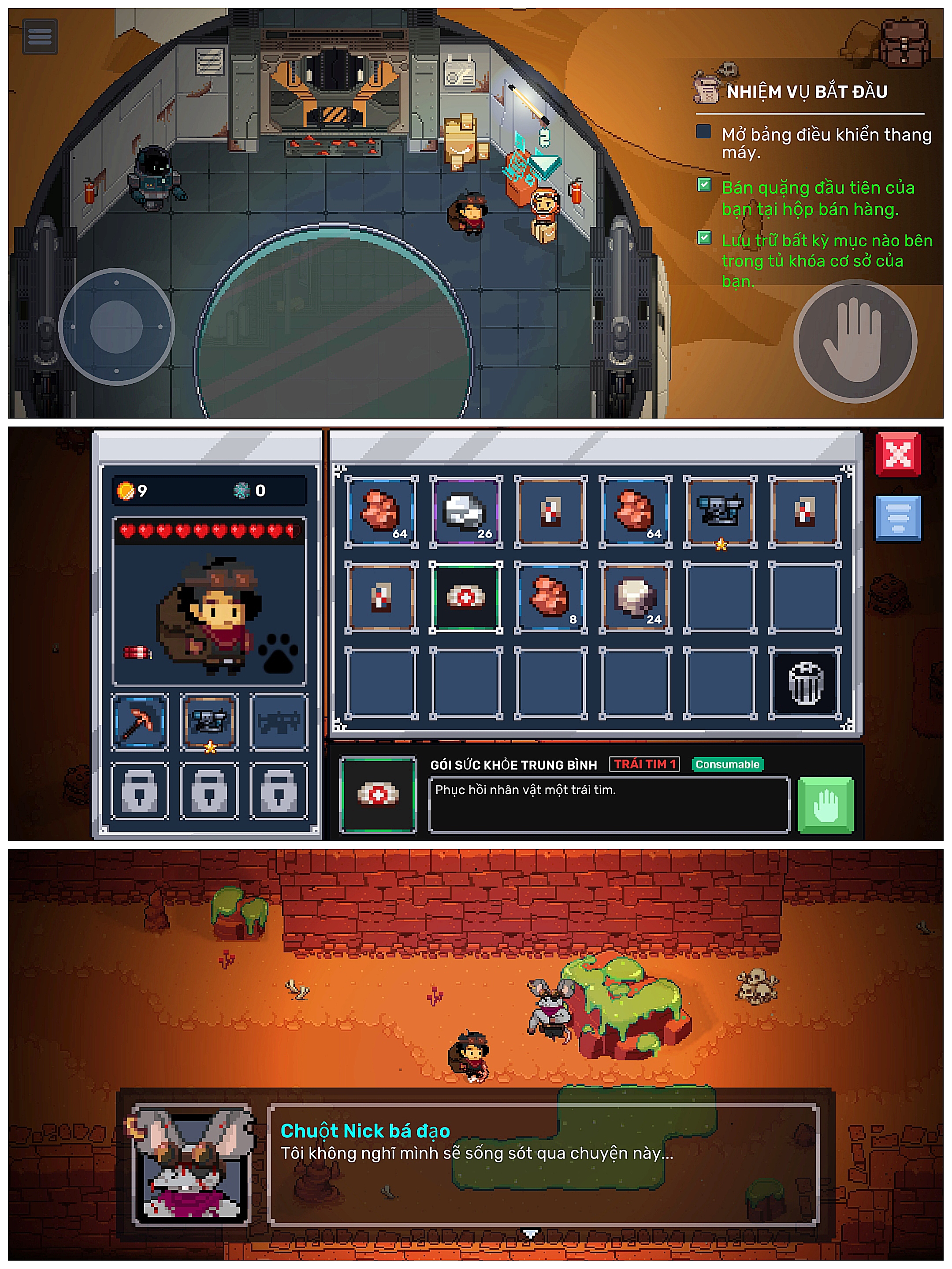 [Game Android] MineGeon: Space Mining Dungeon Tiếng Việt