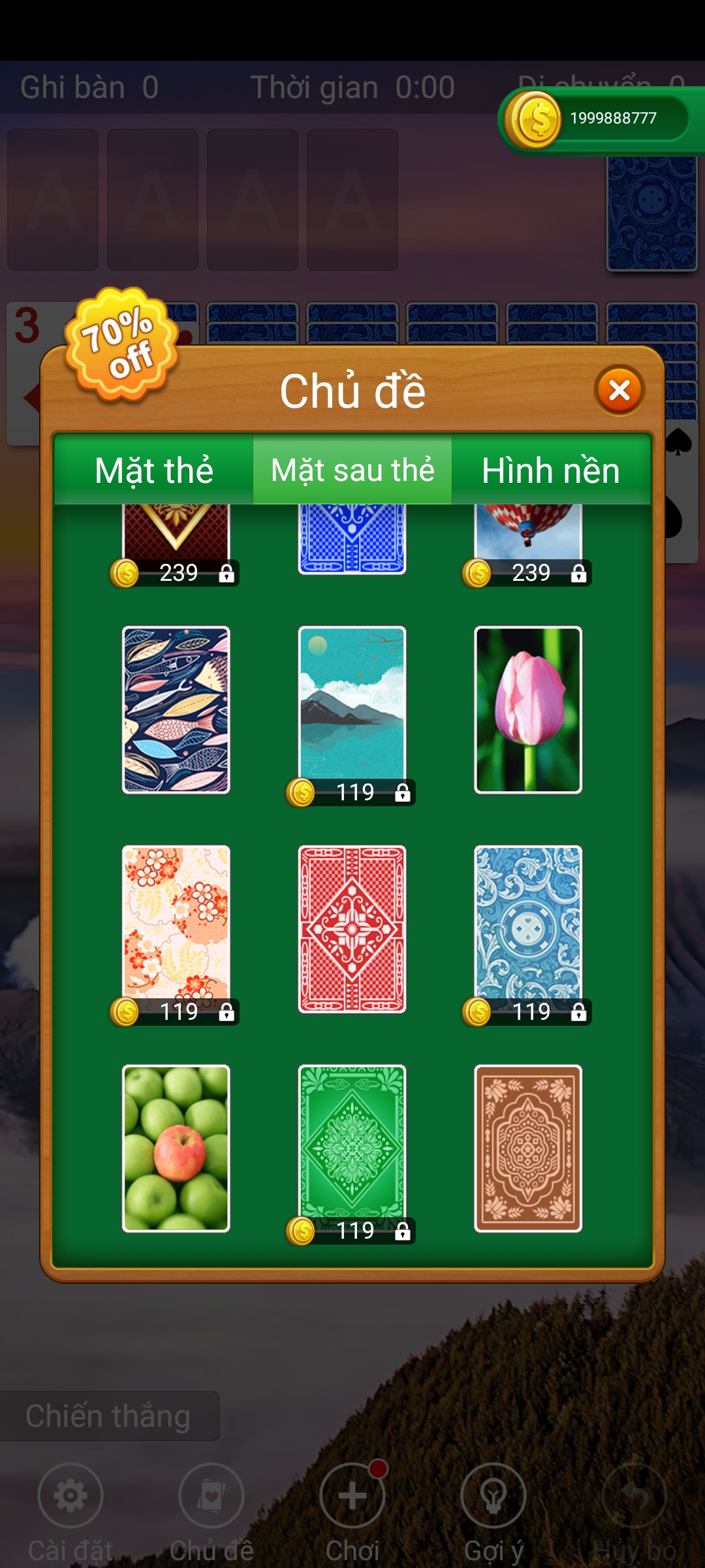Game Solitaire Tiếng Việt Cho Android